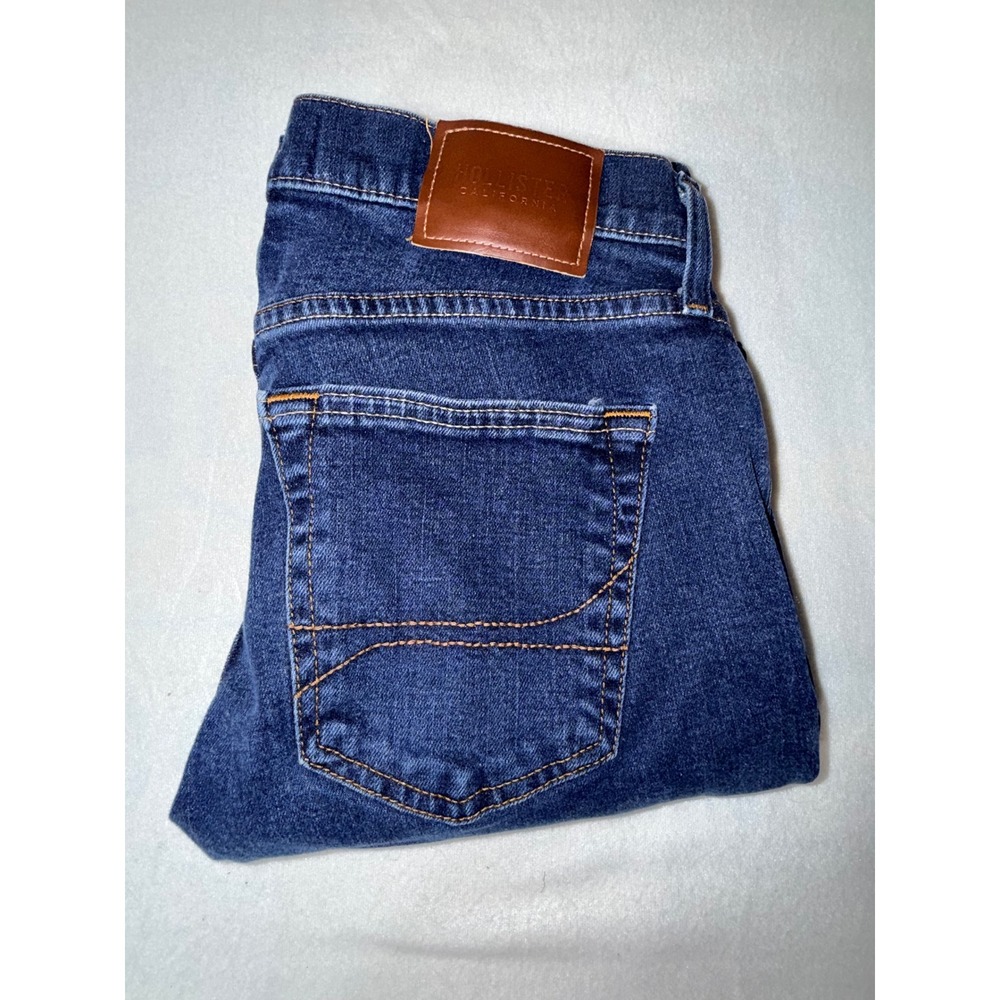 Hollister Slim Straight Jeans Mens 29x30 Dark Wash  Epic Flex